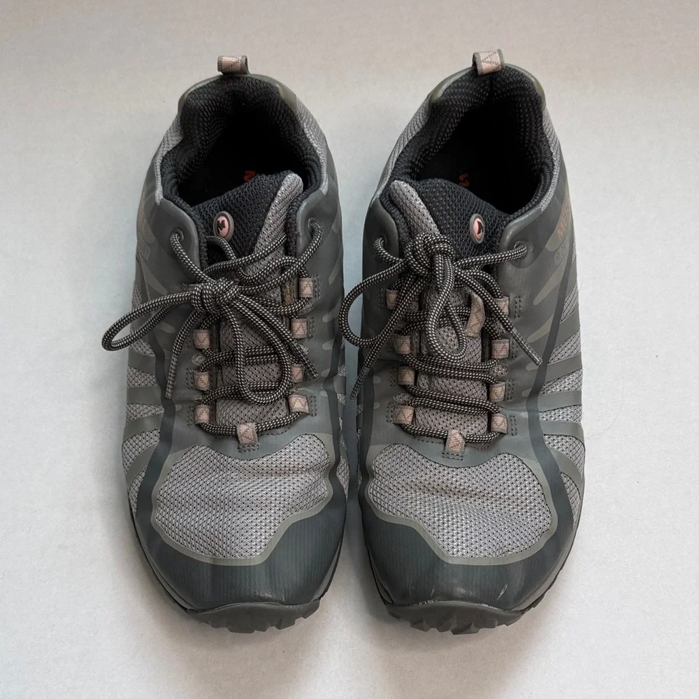 Merrell Siren Edge Q2 Hiking Shoe Frost Gray and Pink Size 10 - Picture 3 of 12